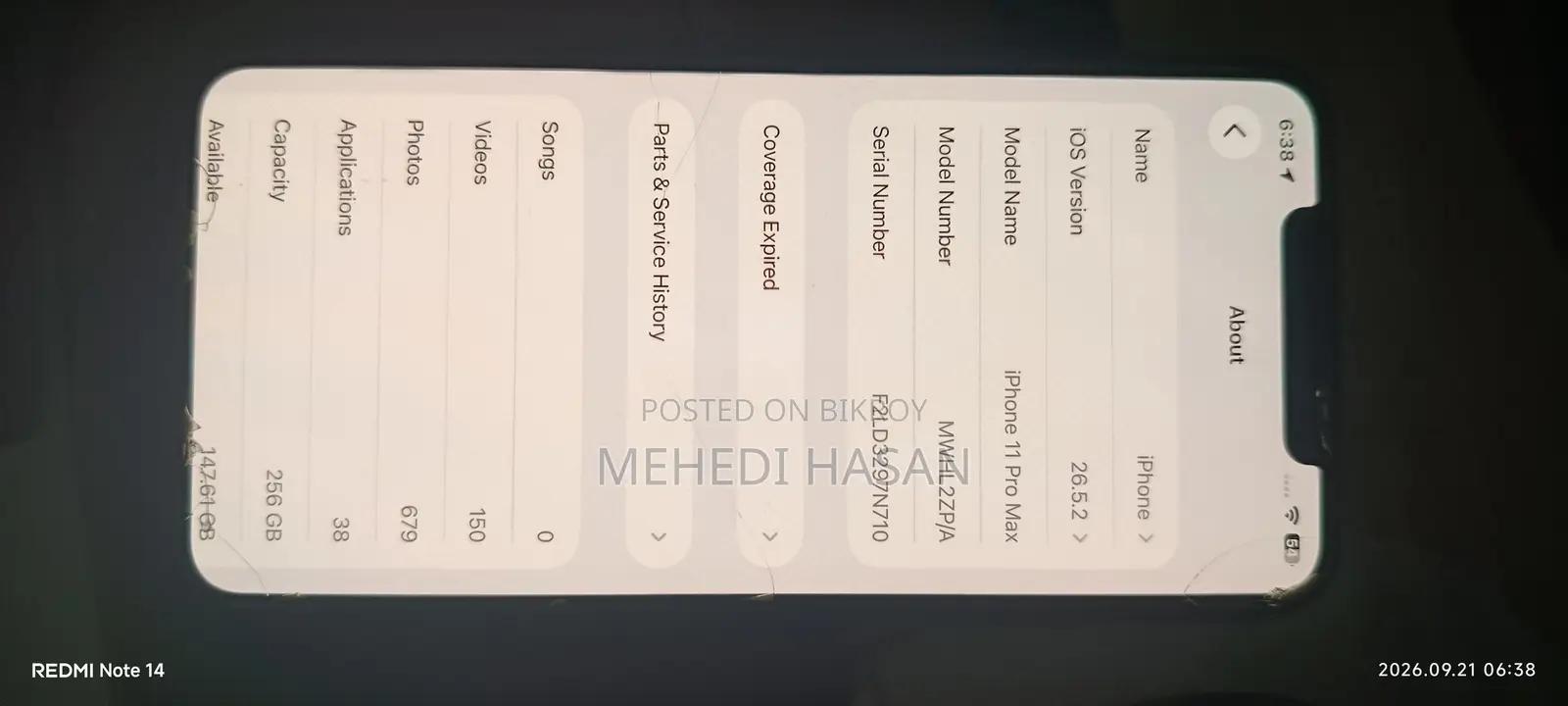 Apple iPhone 11 Pro Max 256 GB Gold