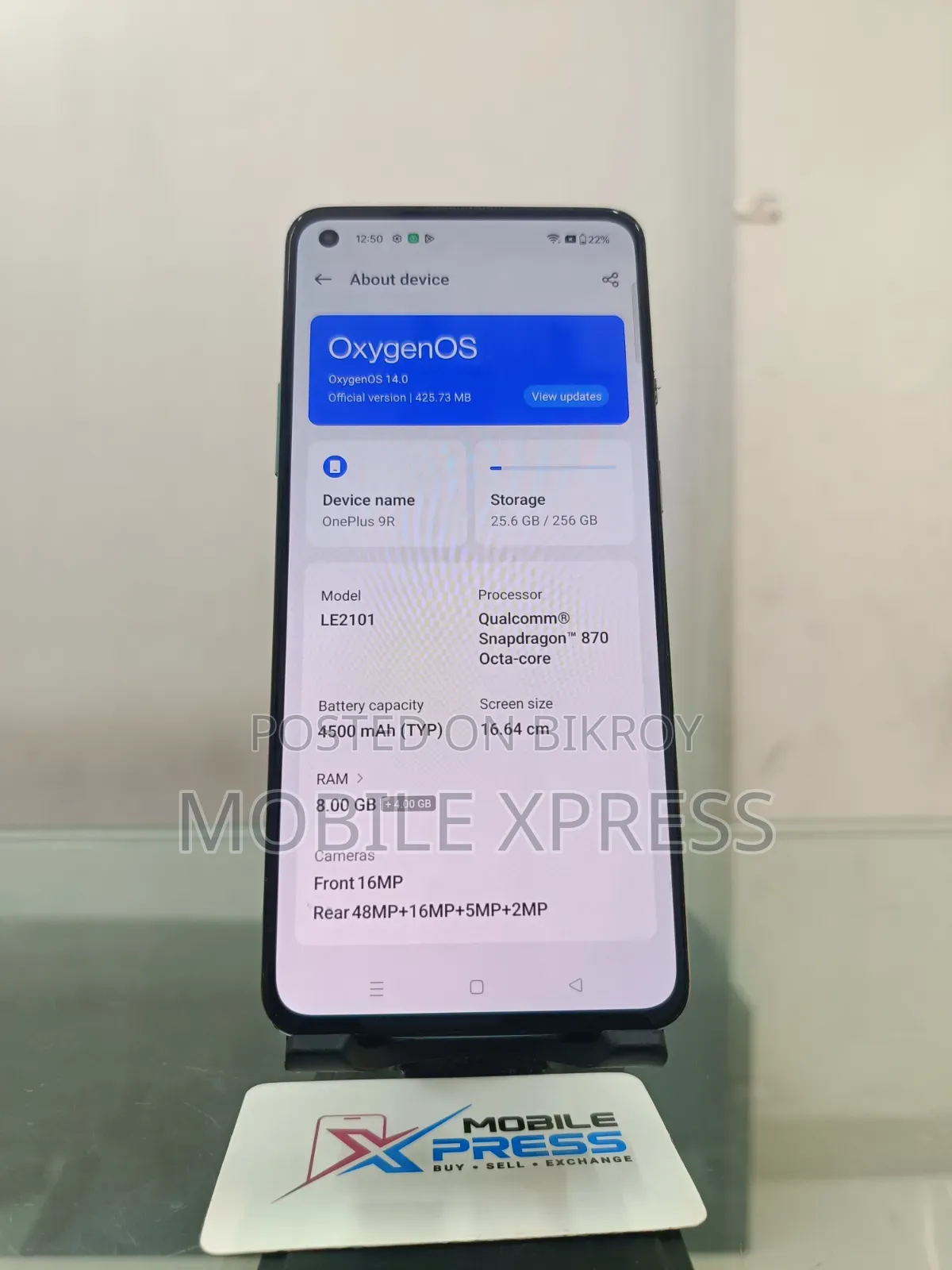 OnePlus 9R 256 GB Blue