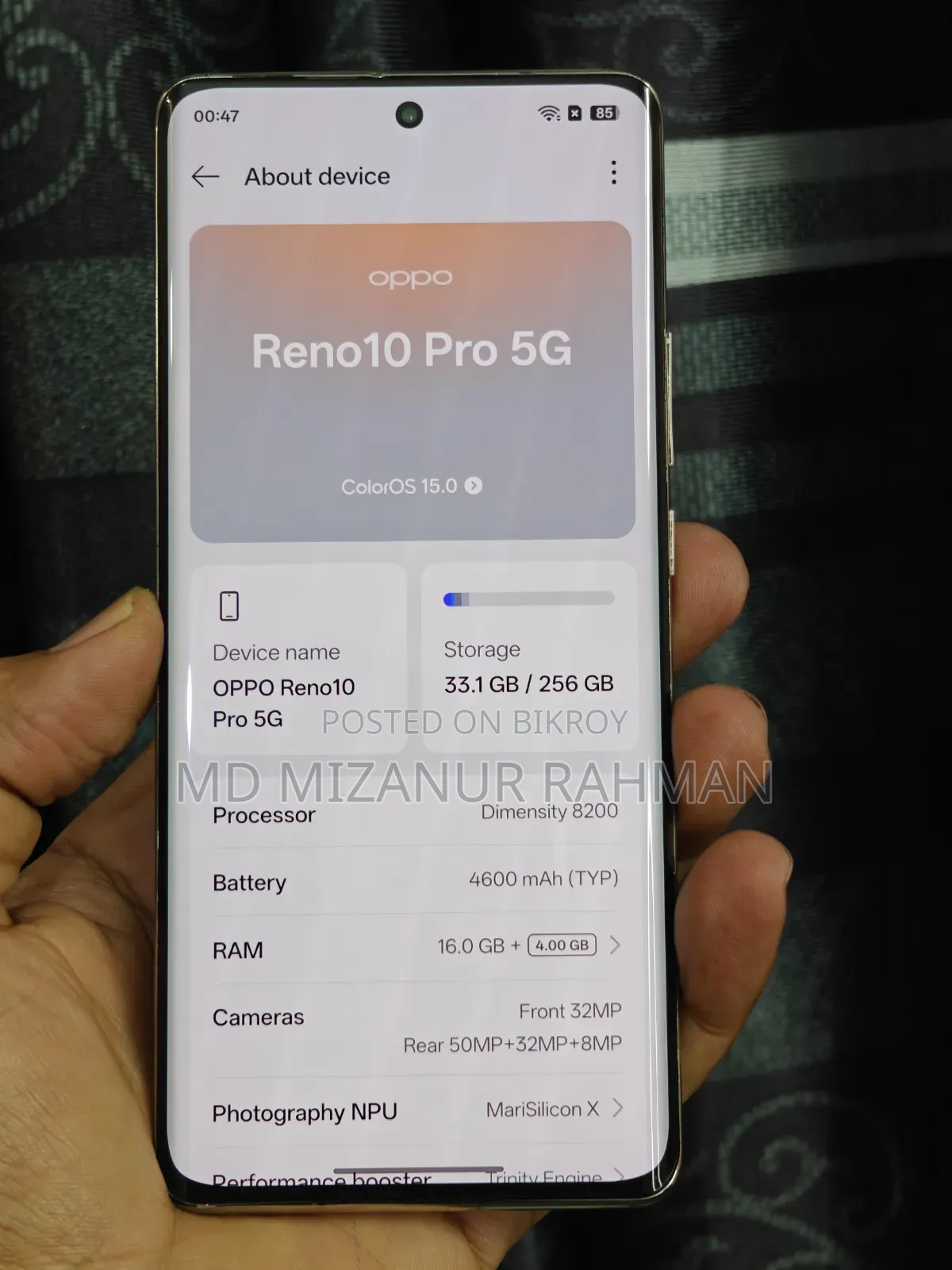 Oppo Reno10 Pro (China) 256 GB Gold