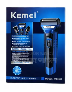 Kemei KM-6330 Professional 3 in 1 Electric Hair Clipper Grooming Kit