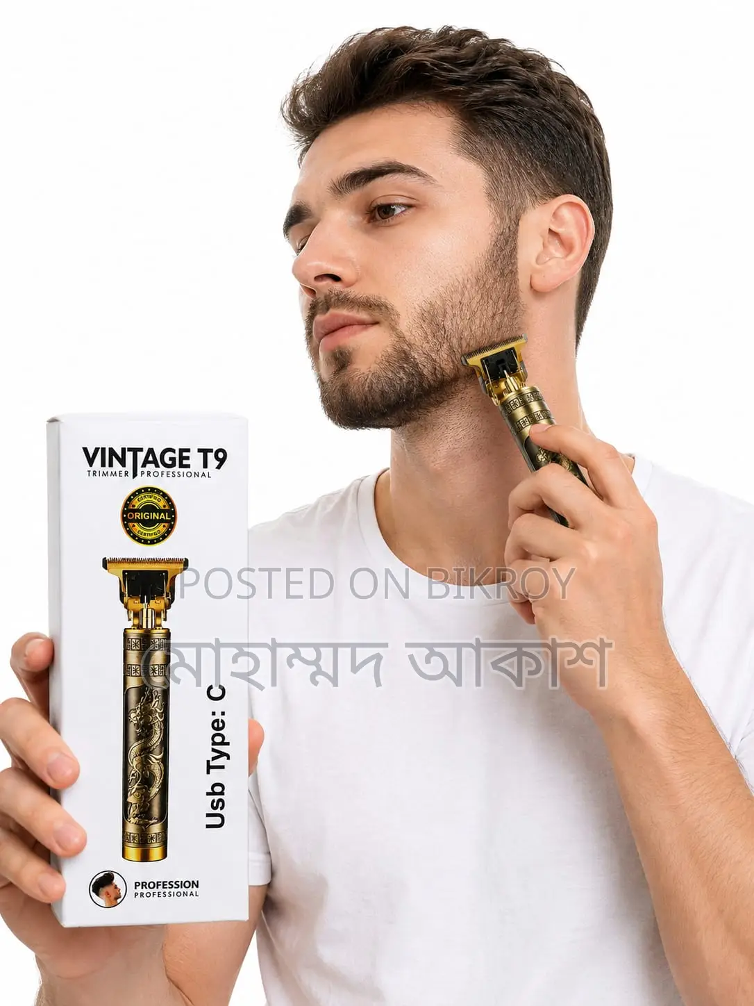 VINTAGE T9 Professional Dragon Edition Rechargeable Hair Beard Trimmer