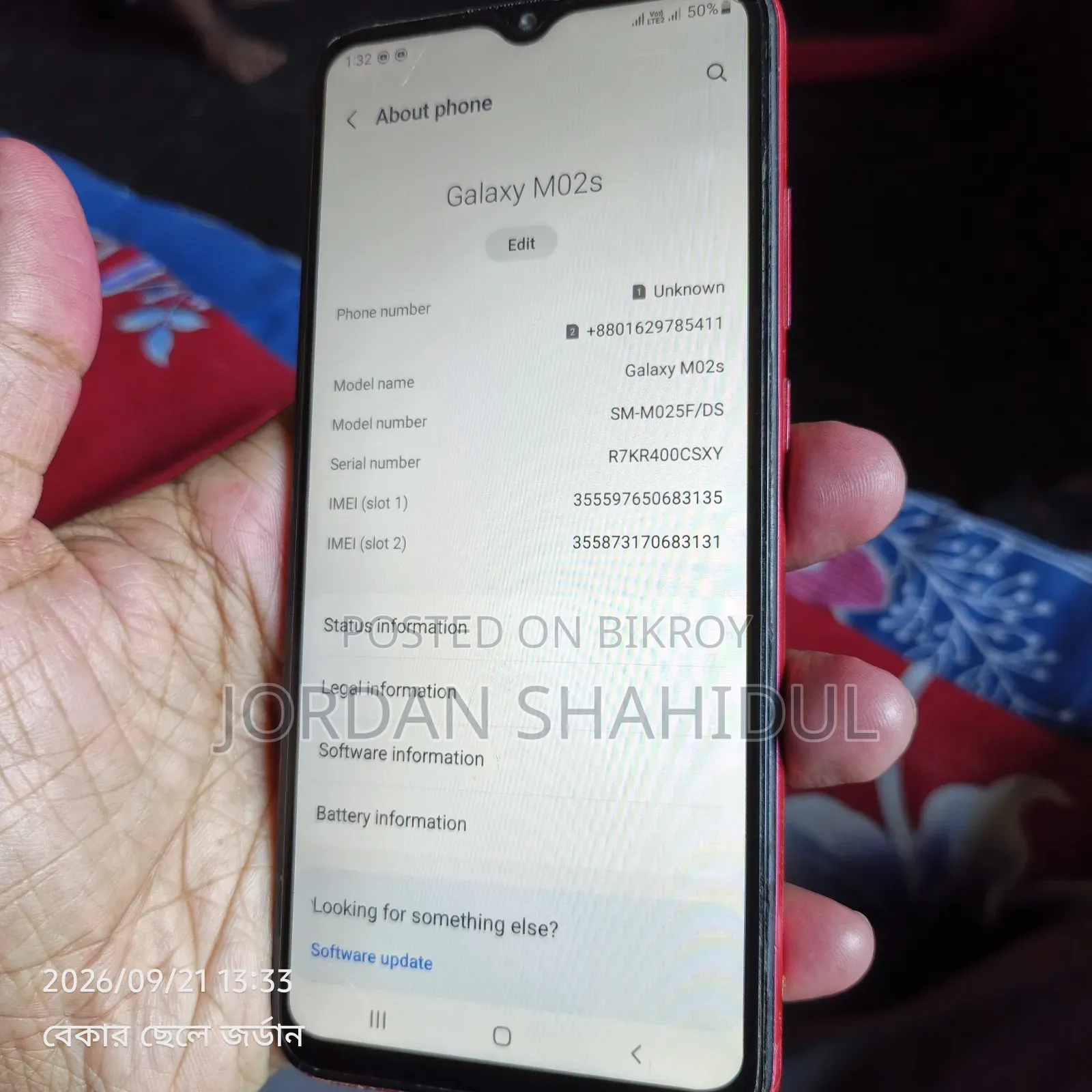 Samsung Galaxy M02s 64 GB Pink