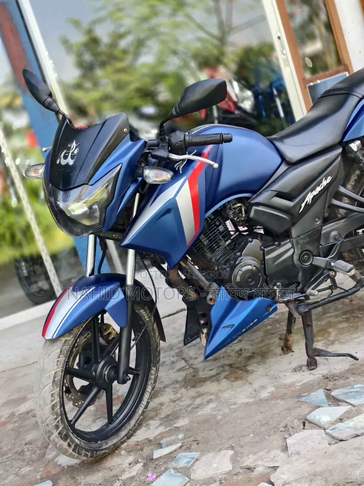 টিভিএস আপাচি আরটিআর ১৬০ টুভি ২০১৭ নীল
