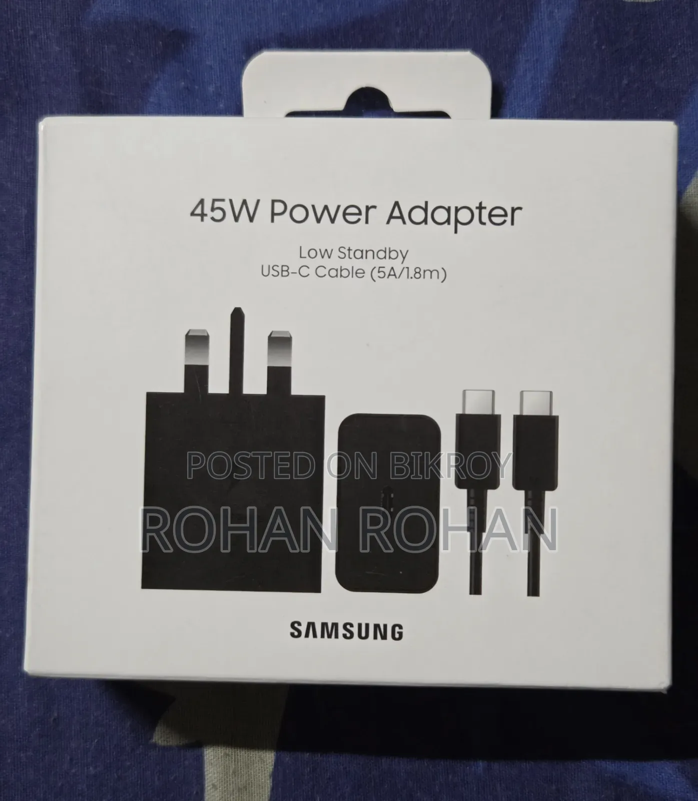 SAMSUNG 45W Adapter With 5a/1.8m USB Cable