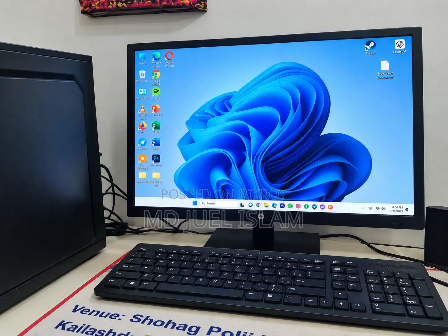 Desktop Computer 4GB Intel Core i3 512GB SSD
