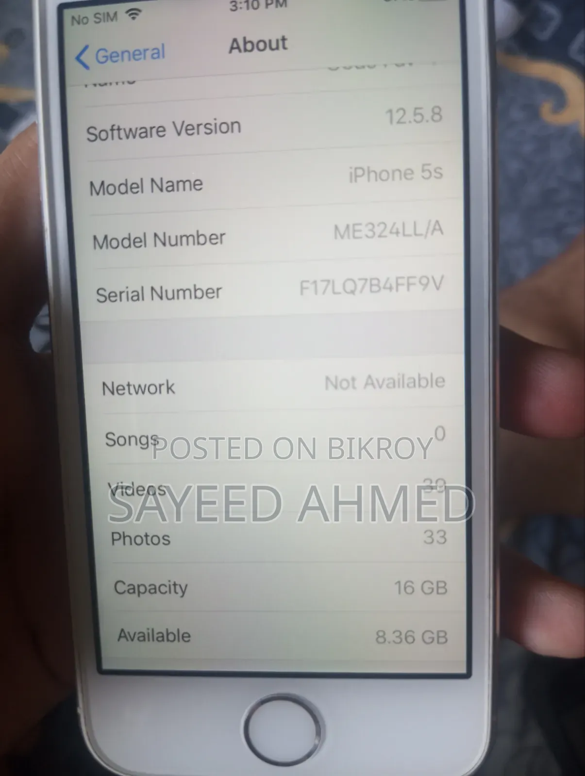 Apple iPhone 5s 16 GB Rose Gold