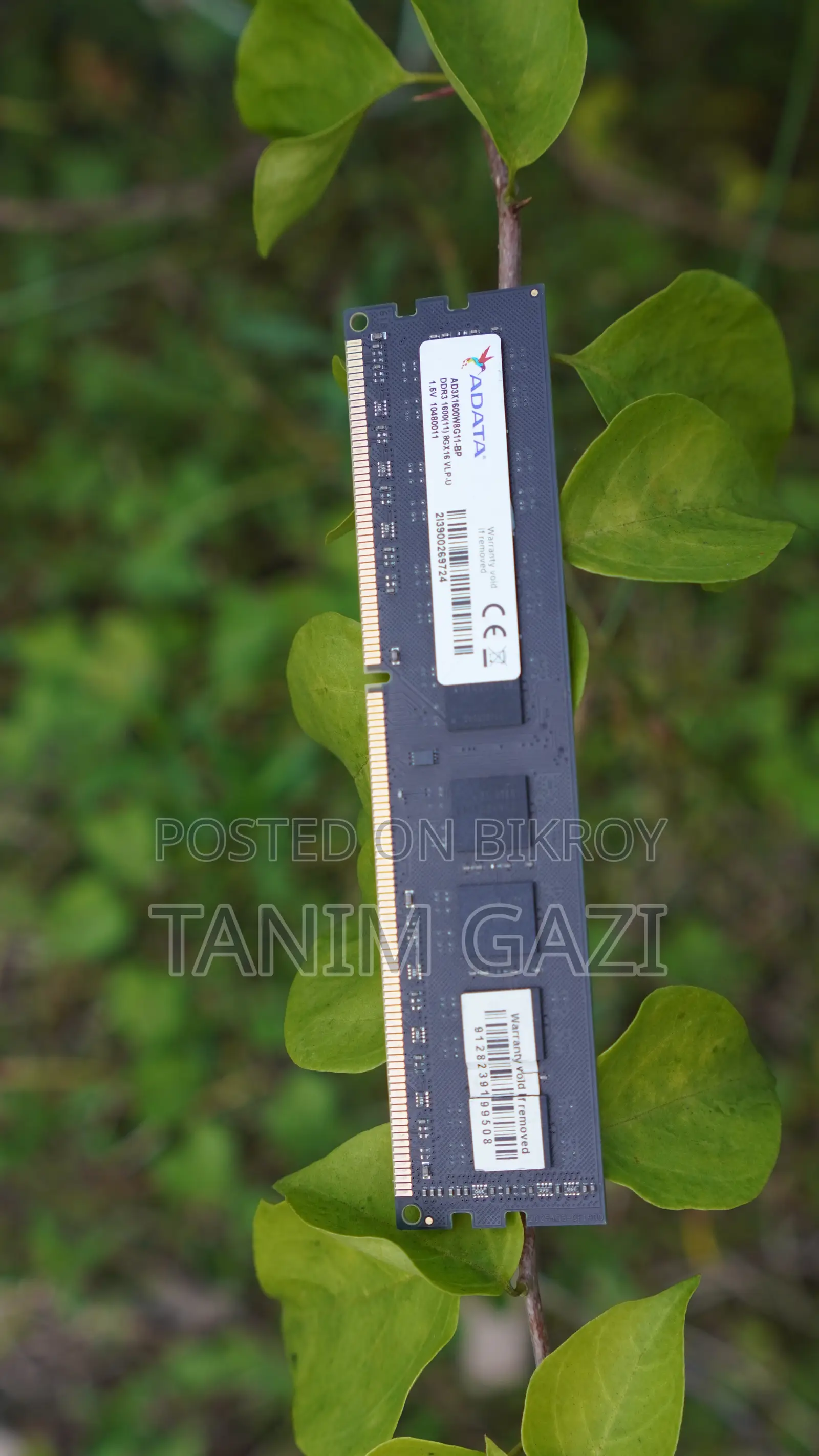 এডাটা ডিডিআরথ্রিল ৮ জিবি র‍্যাম বিক্রি করা হবে