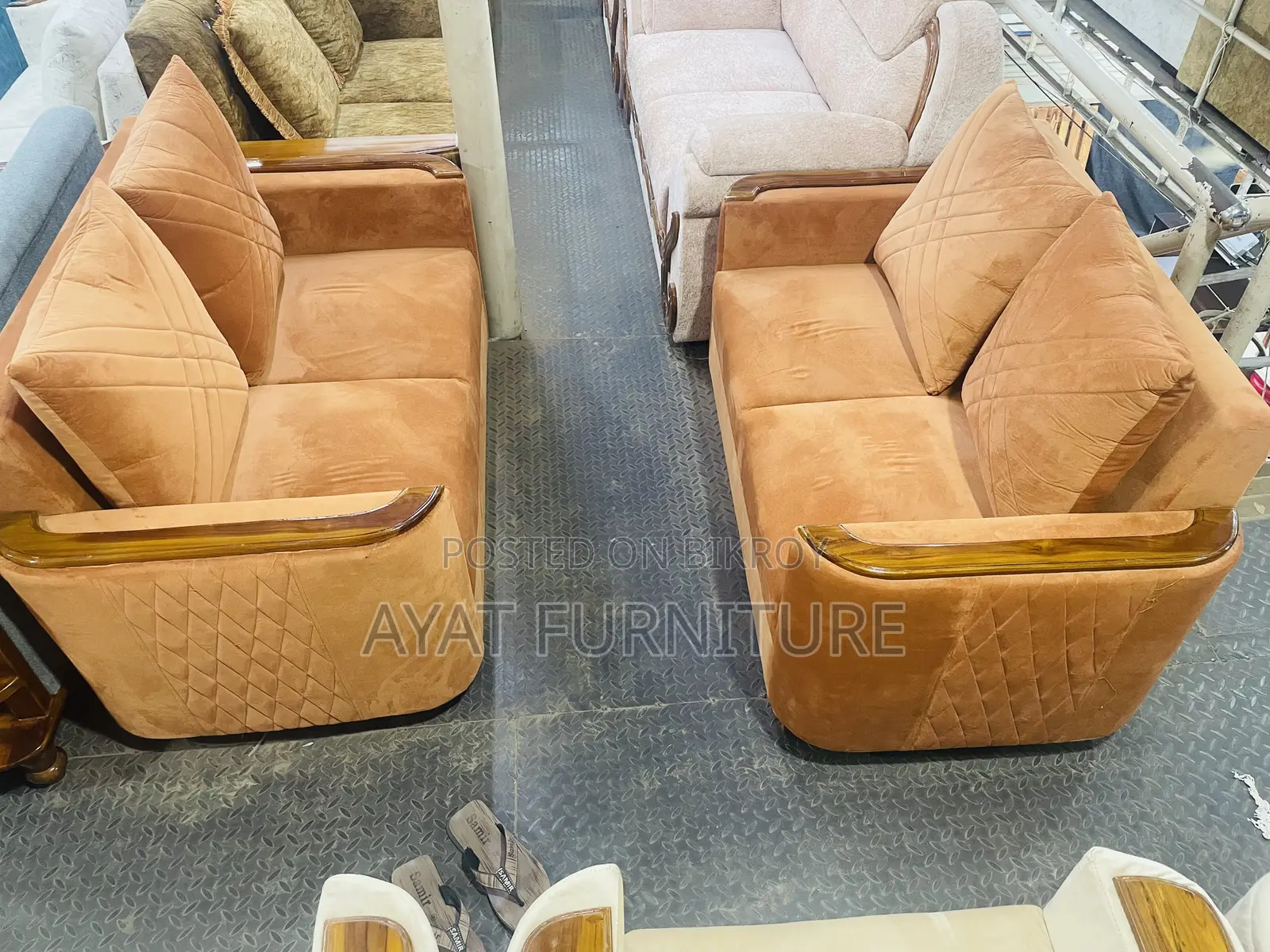 Sofa 2+2+1 Teak Wood