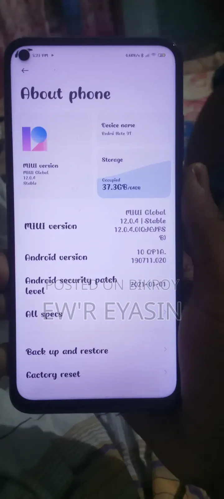Xiaomi Redmi Note 9T 5G 64 GB Black