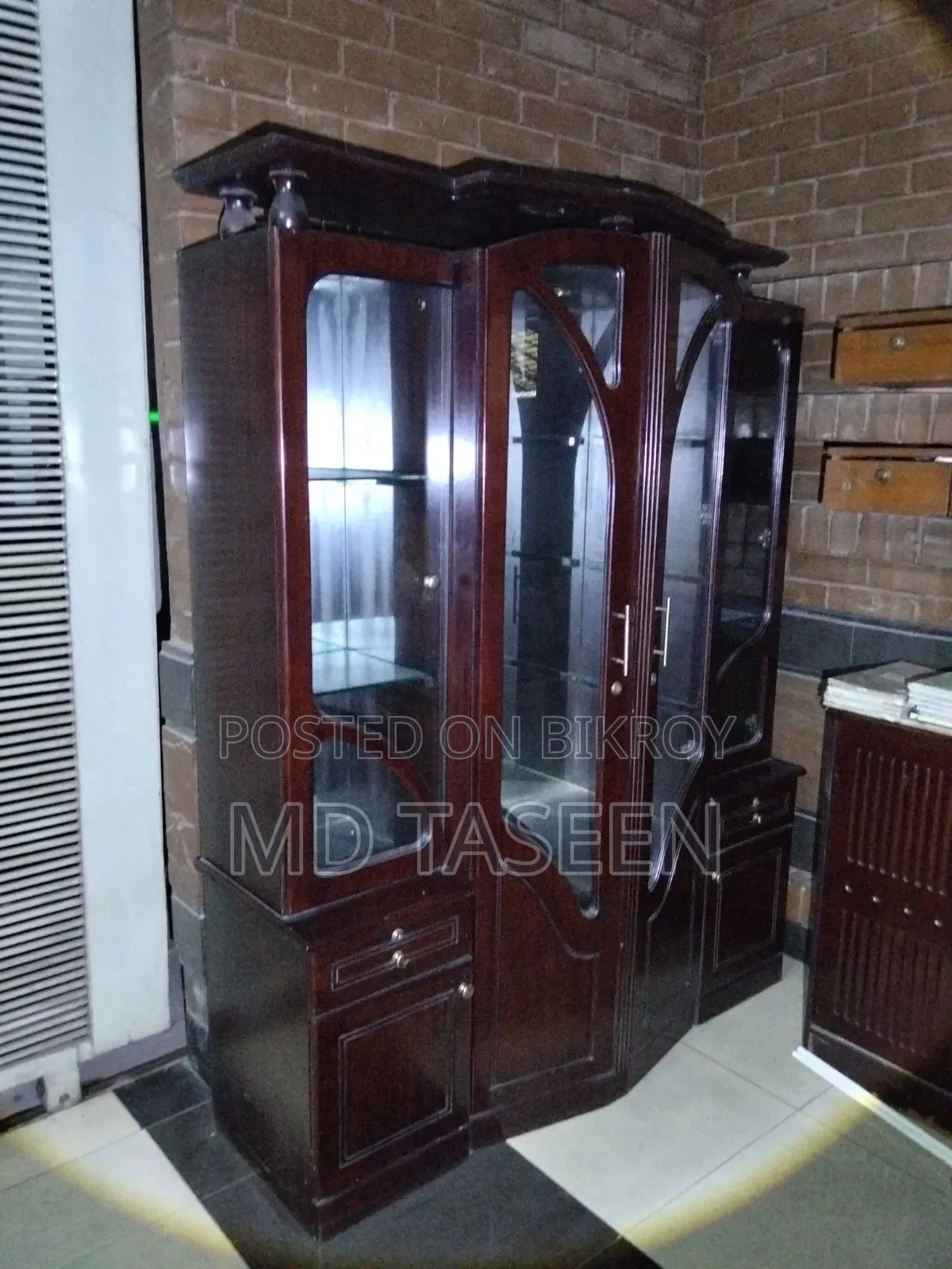 Premium Glass - Wooden Wall Cabinet