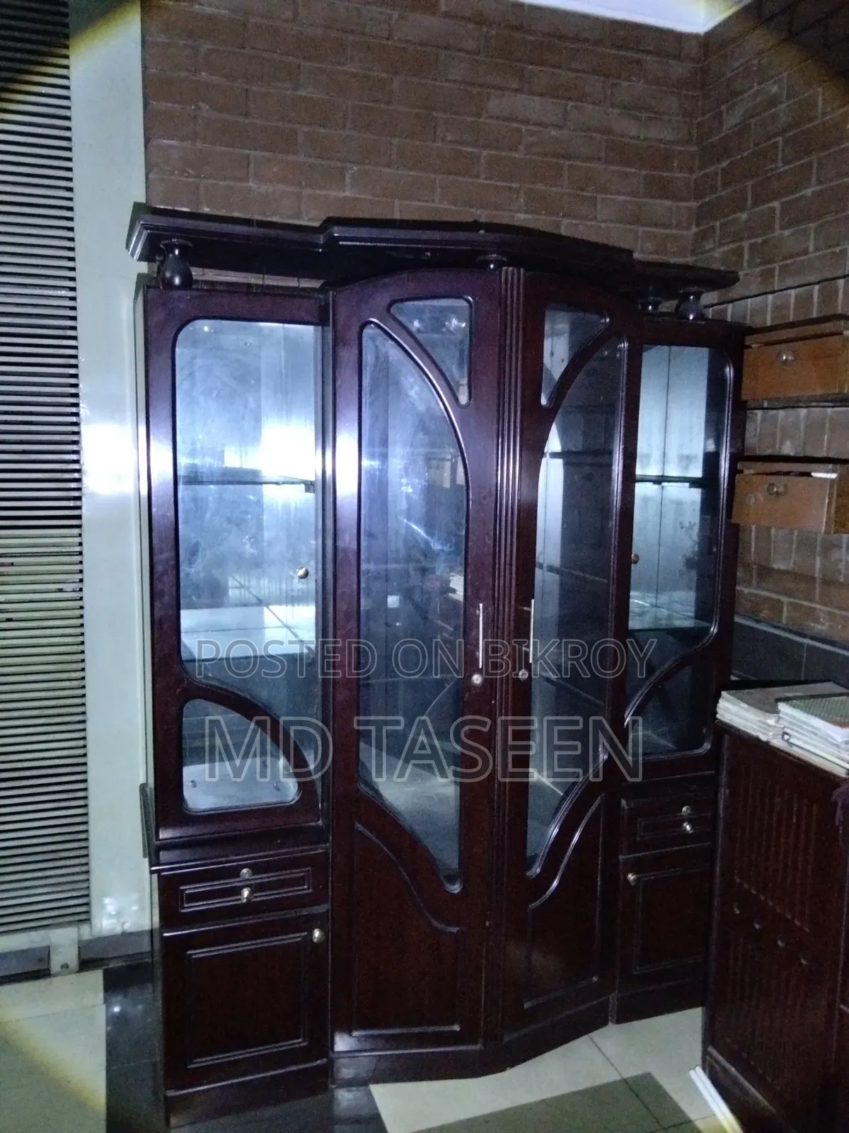 Premium Glass - Wooden Wall Cabinet