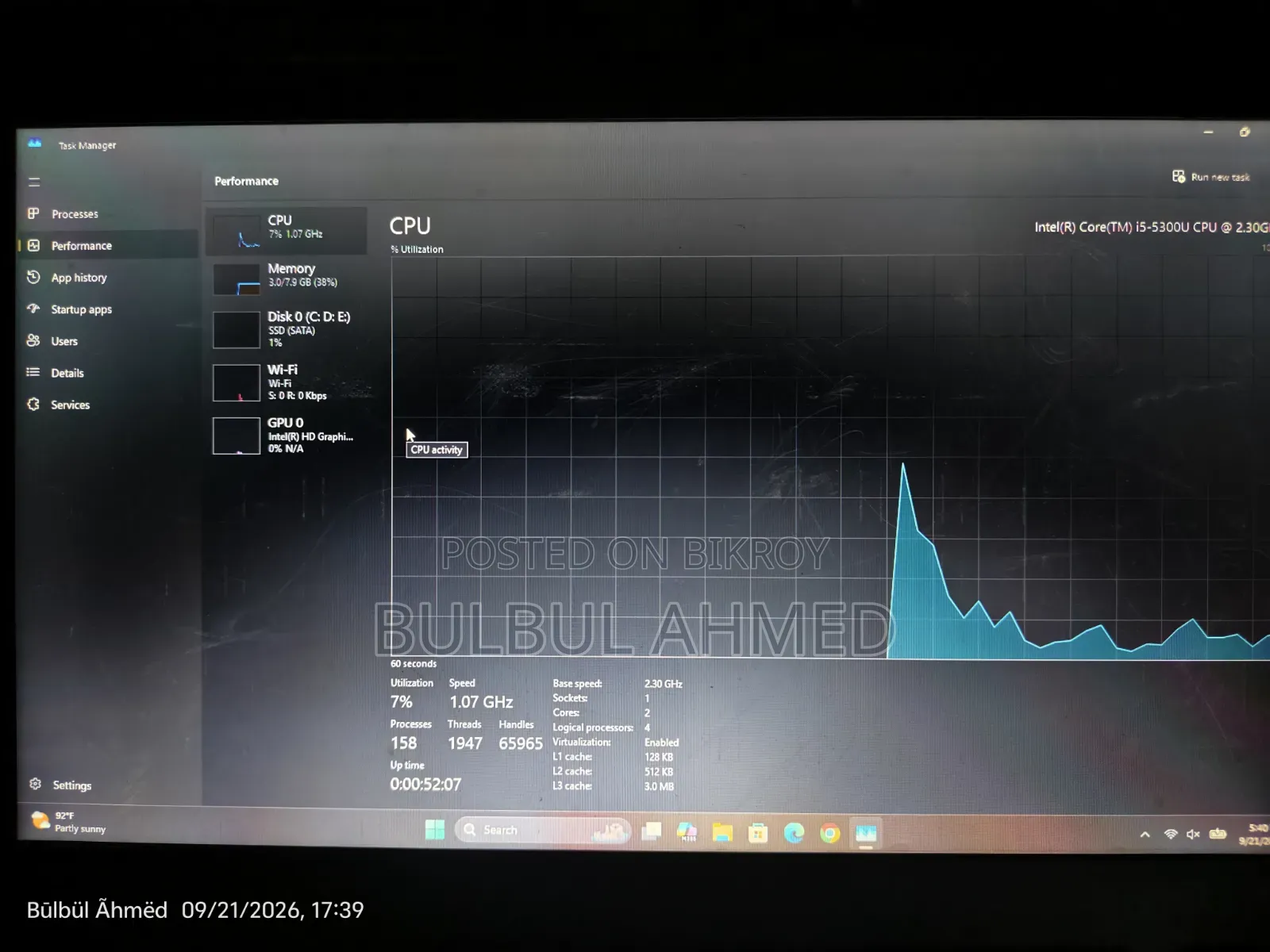 Laptop Lenovo ThinkPad T450 8GB Intel Core i5 SSD 256GB