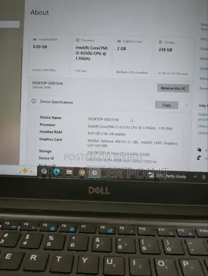 Laptop Dell Latitude 5490 8GB Intel Core i5 SSD 256GB