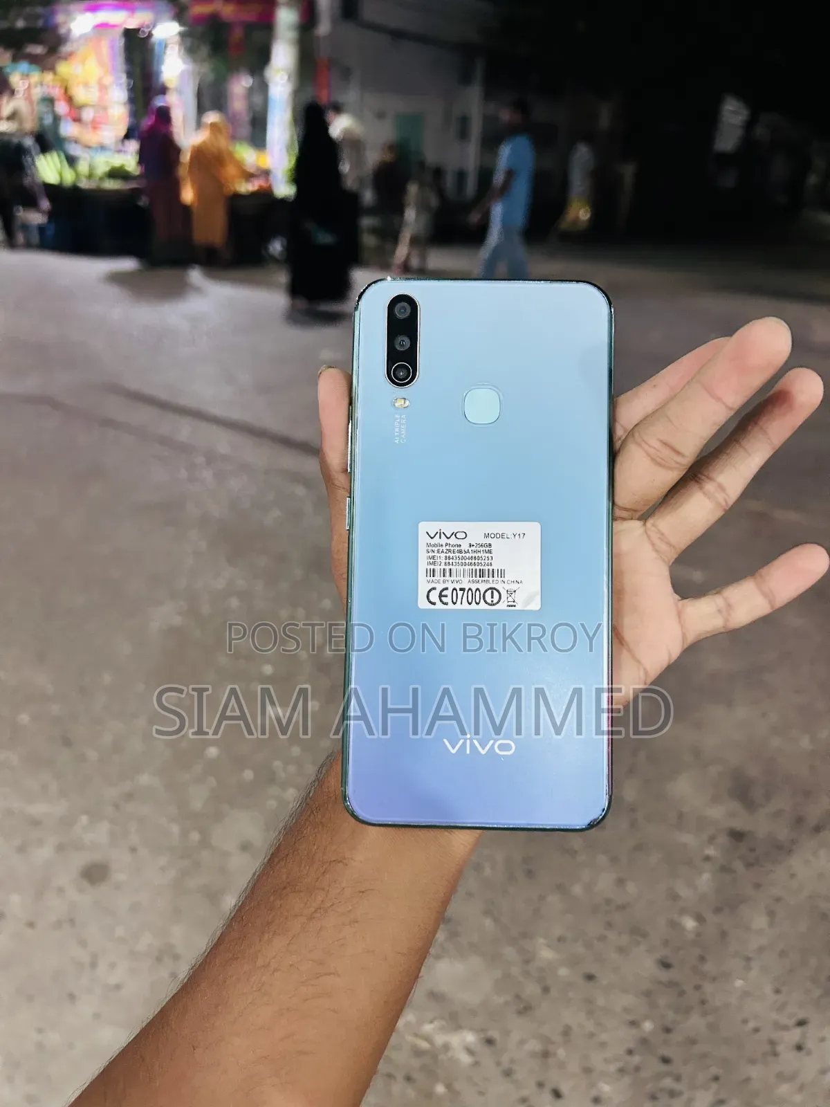 Vivo Y17 256 GB Blue