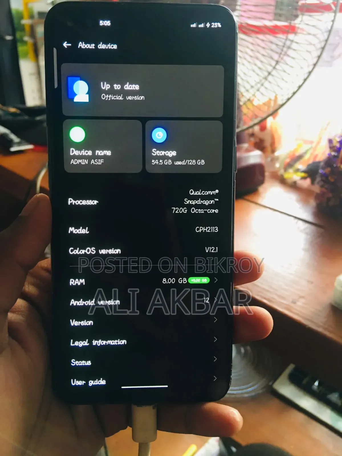 অপ্পো রেনো৪ (CPH2113) ১২৮ জিবি কালো