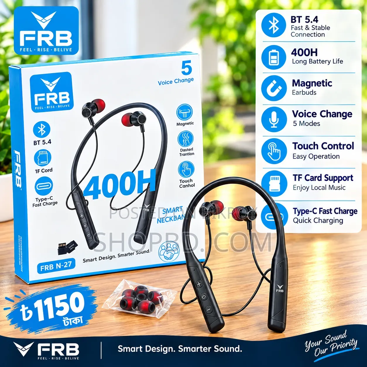 FRB N-27 Smart Neckband Bluetooth