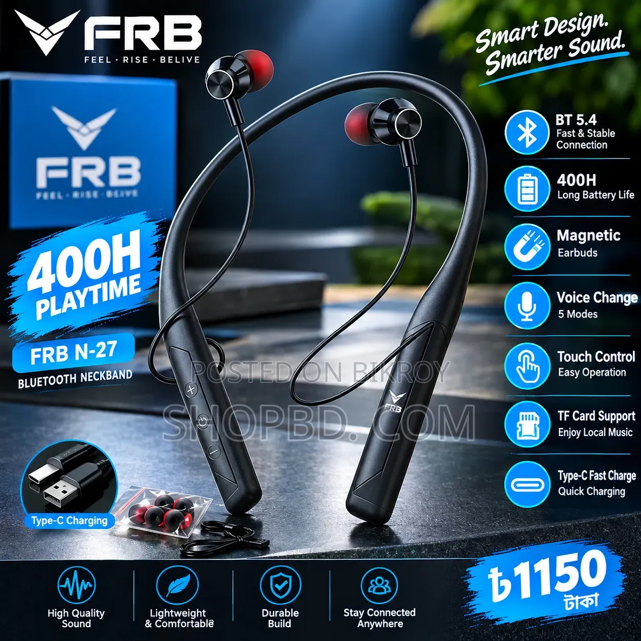 FRB N-27 Smart Neckband Bluetooth