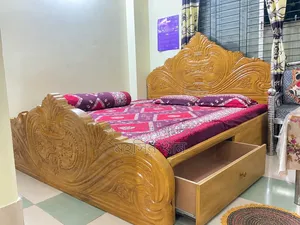 Segun Wood Box Bed 6/7 Feet
