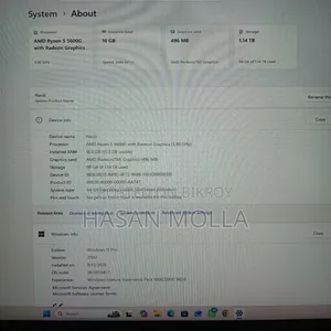 Desktop Computer Asus 16GB AMD Ryzen 5 HDD+SSD 256GB