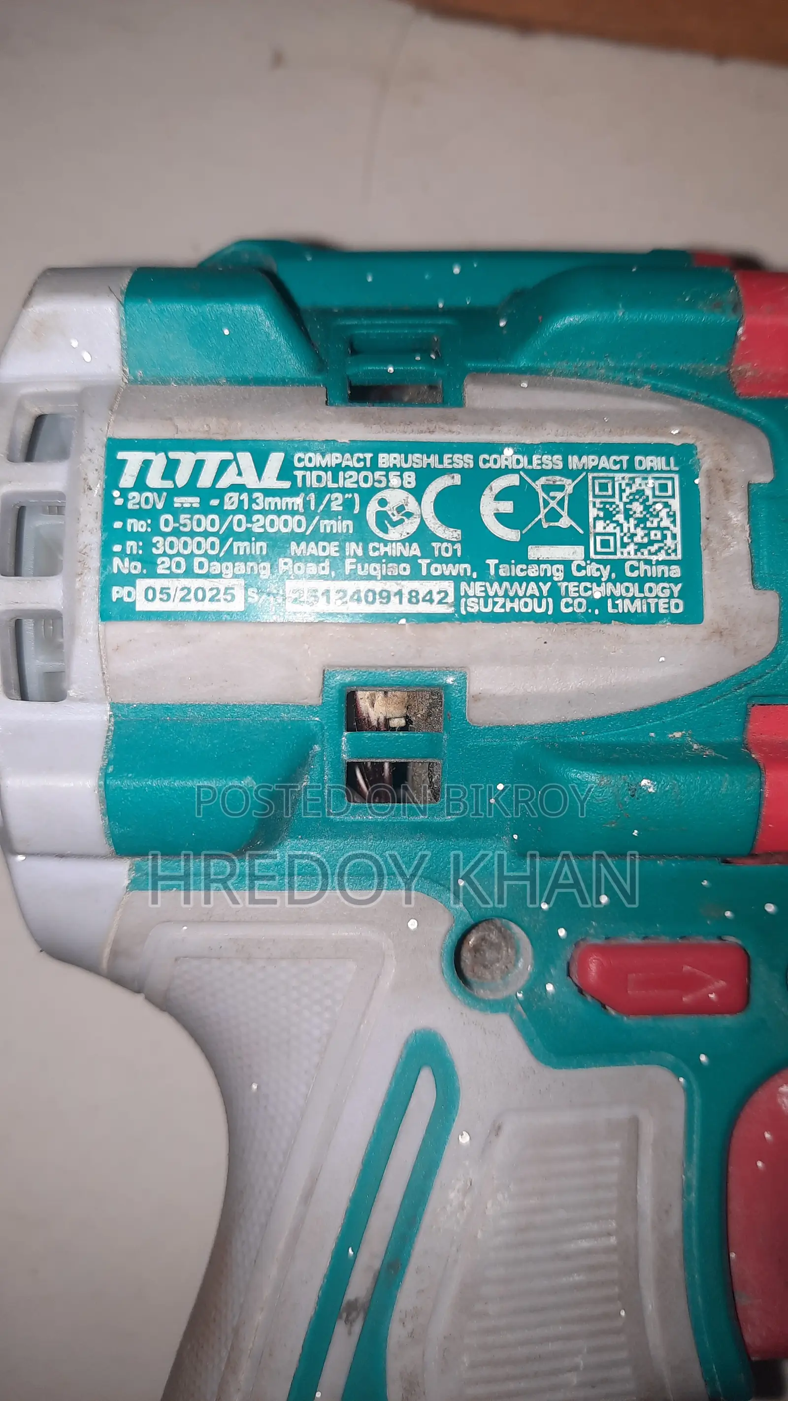 T-Charger Drill for sale, condition is completely fresh, brought from Qatar