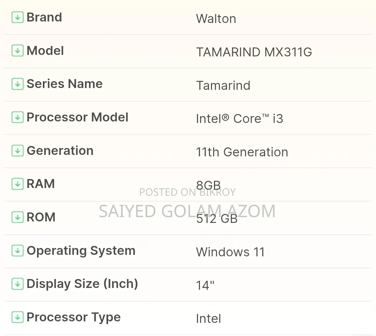 Laptop Wipro 8GB Intel Core i3 SSD 512GB