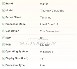 Laptop Wipro 8GB Intel Core i3 SSD 512GB