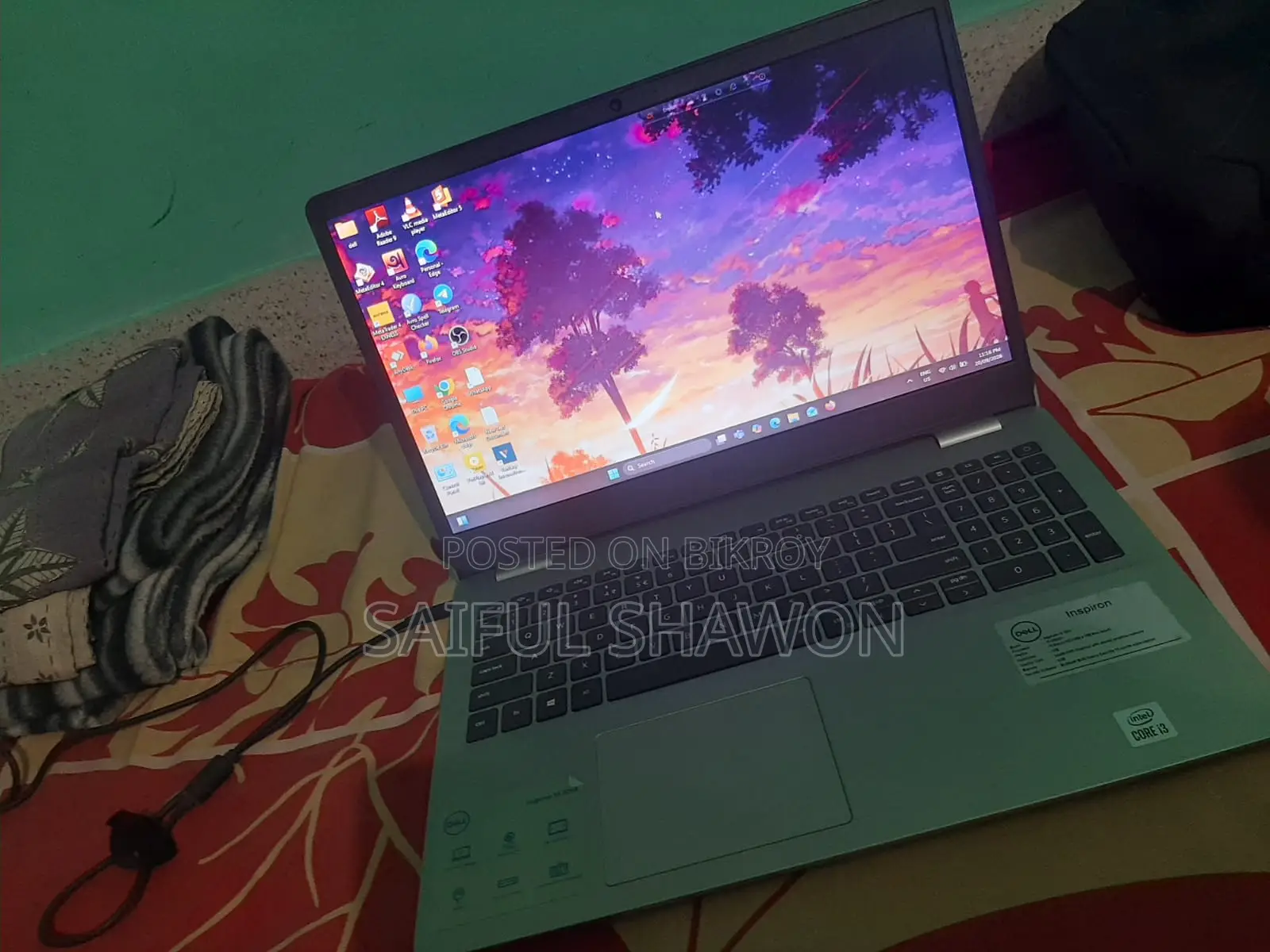ল্যাপটপ ডেল ইন্সপায়রন ১৫ ৪জিবি ইন্টেল কোর আই৩ এইচডিডি ১টিবি