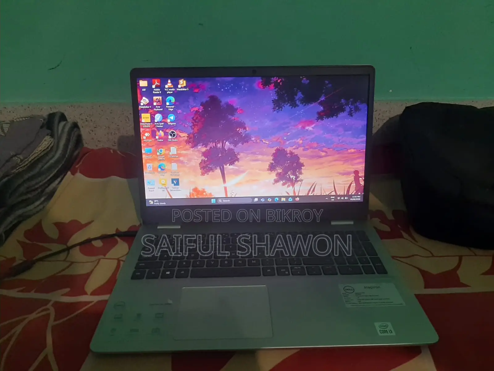 ল্যাপটপ ডেল ইন্সপায়রন ১৫ ৪জিবি ইন্টেল কোর আই৩ এইচডিডি ১টিবি