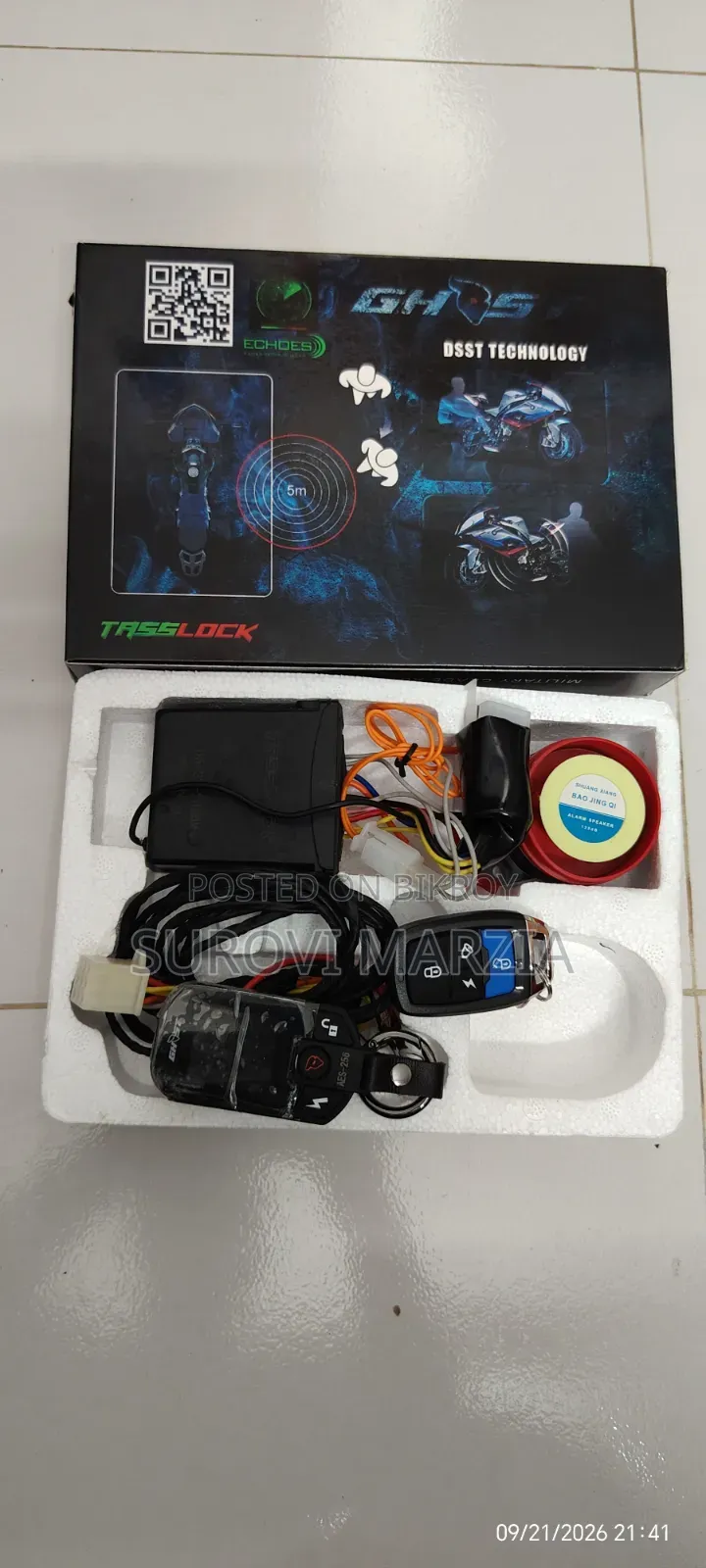 Security Alarm for Bike Car Sell Post.