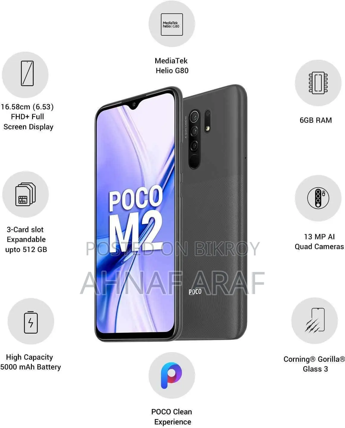 Xiaomi Poco M2 64 GB Black