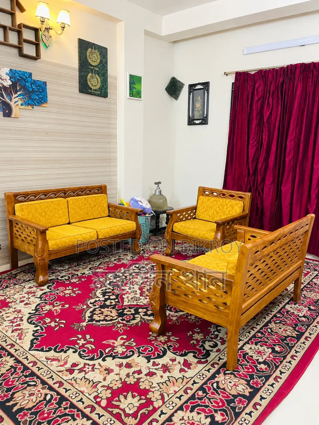 Teak Wood Sofa Total 5 Seats