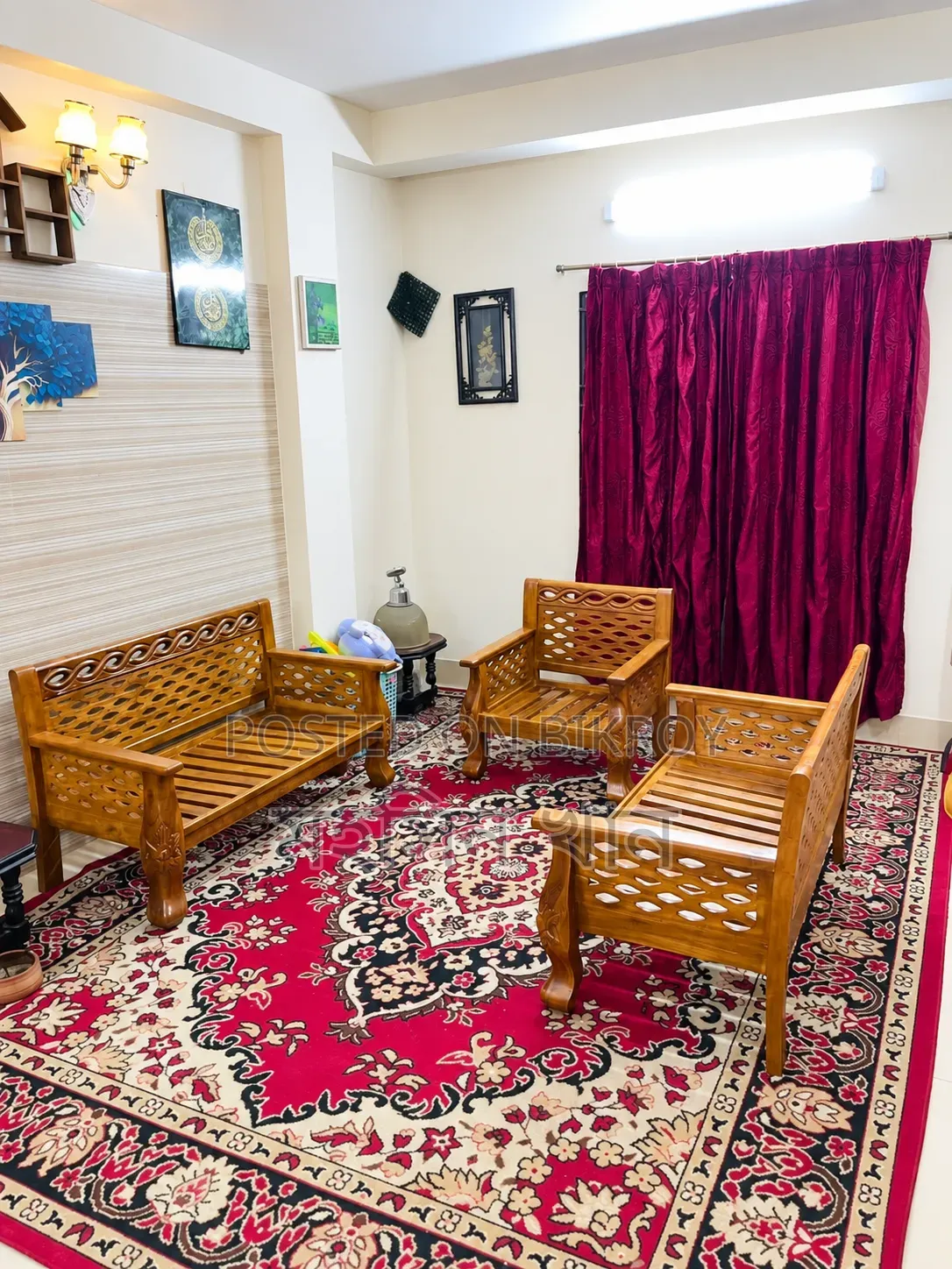 Teak Wood Sofa Total 5 Seats