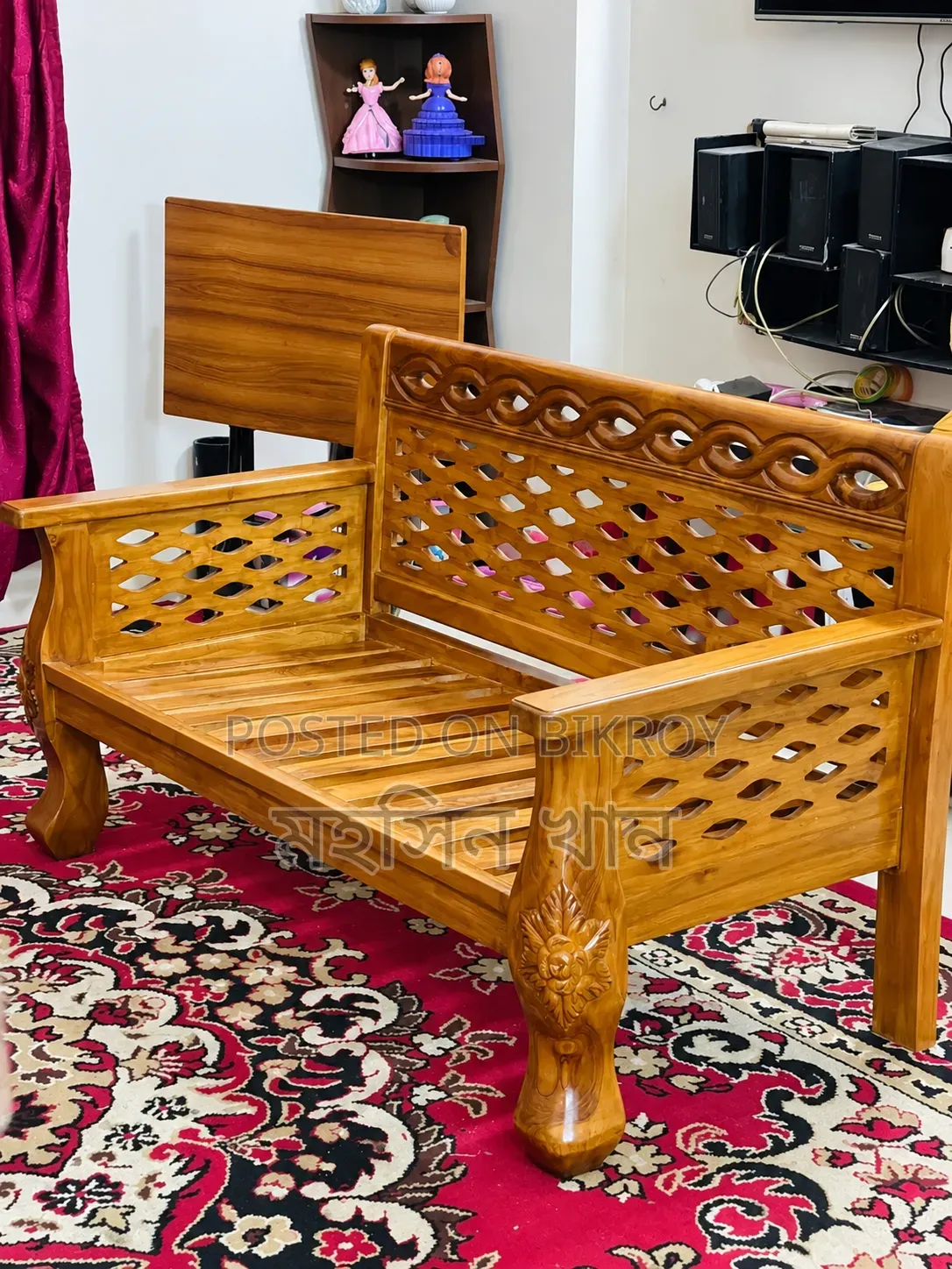 Teak Wood Sofa Total 5 Seats