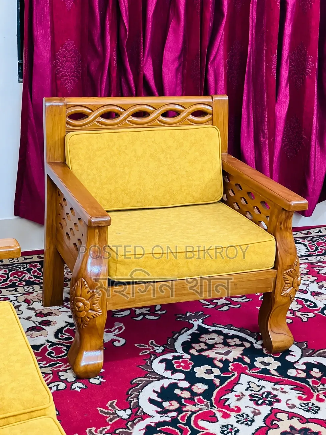 Teak Wood Sofa Total 5 Seats