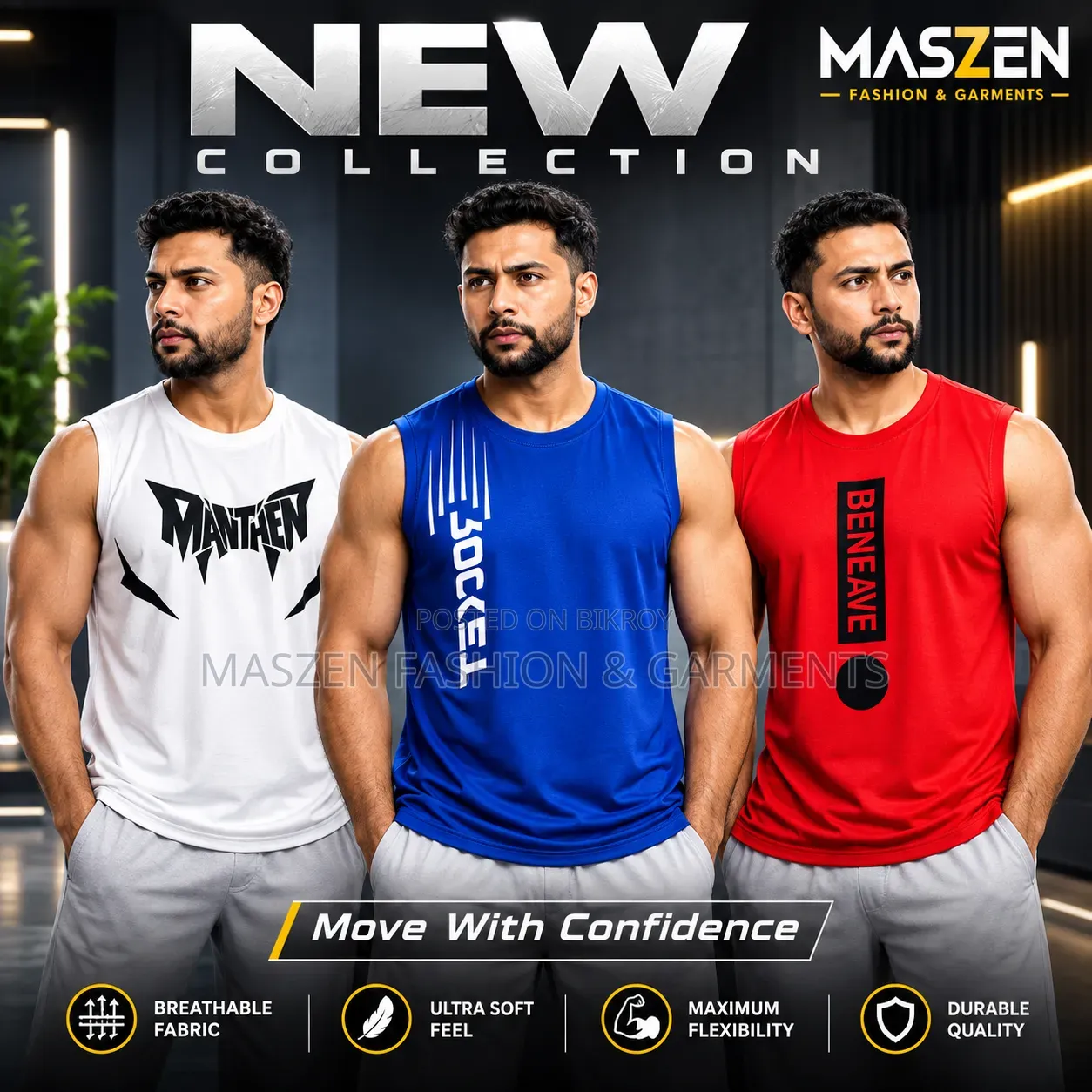 Men's Premium Sleeveless Tank Top – (3-Psc) Combo Offer