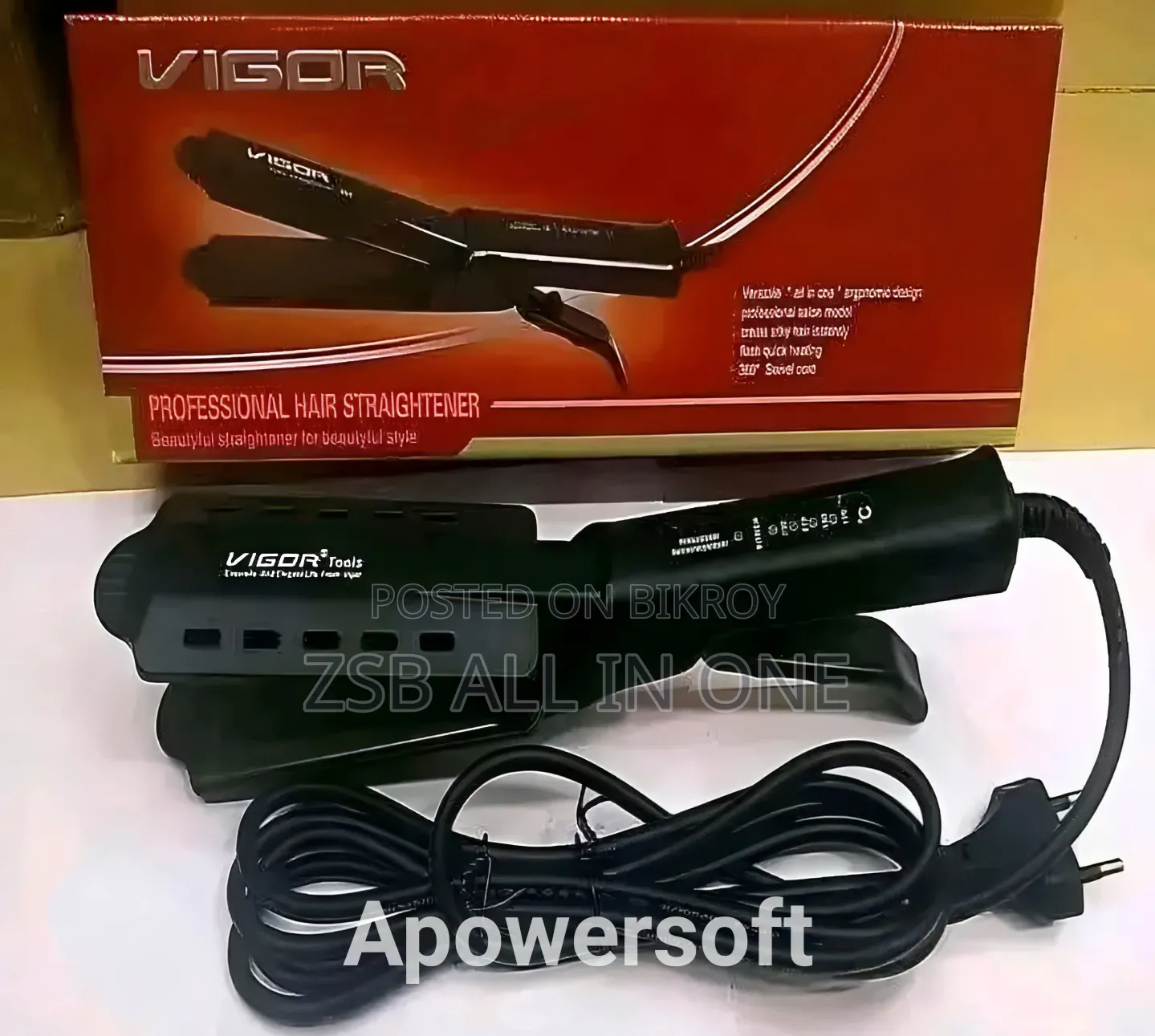 VIGOR Professional Hair Straightener Ceramic Hair Styling Iron