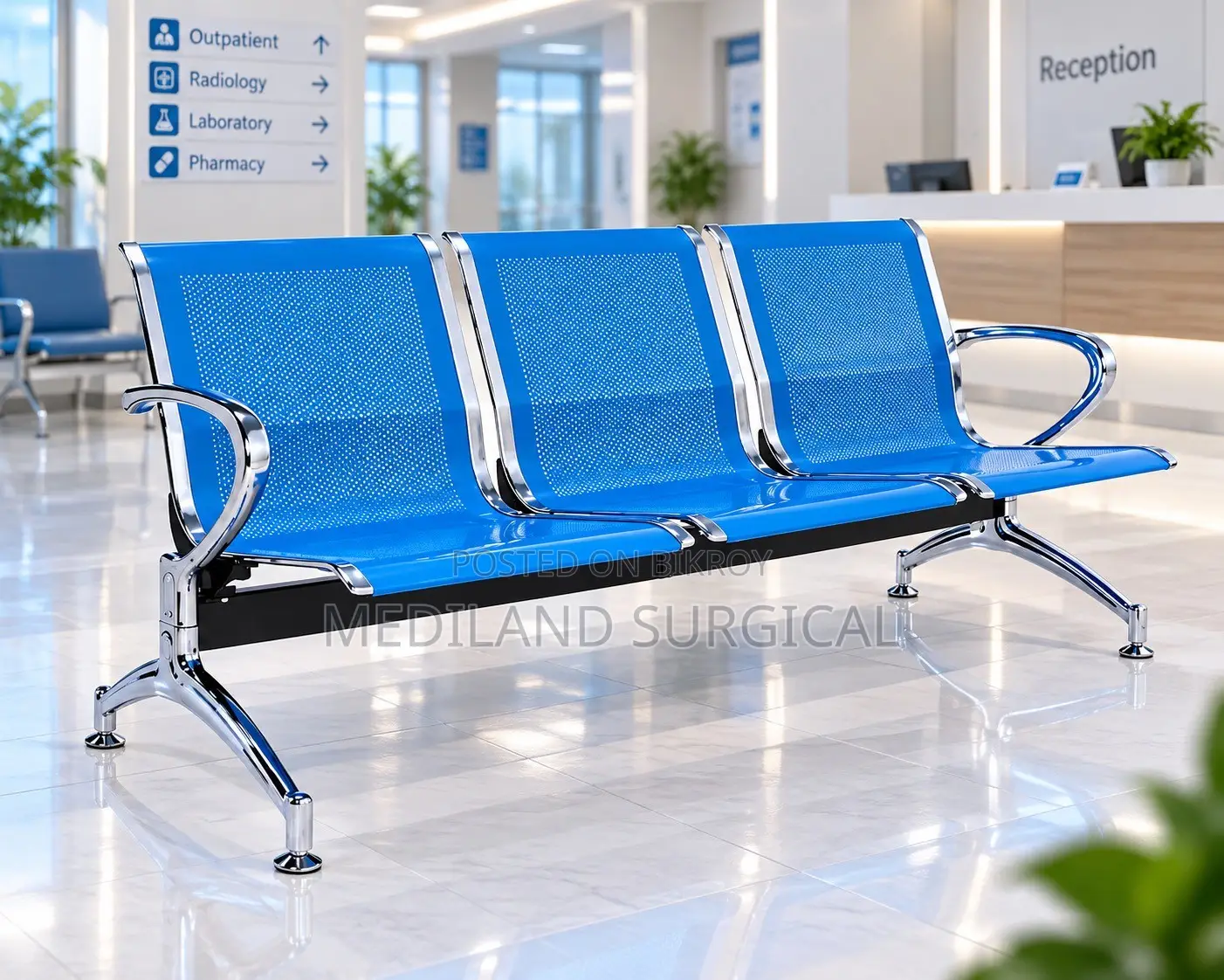 waiting room reception bench