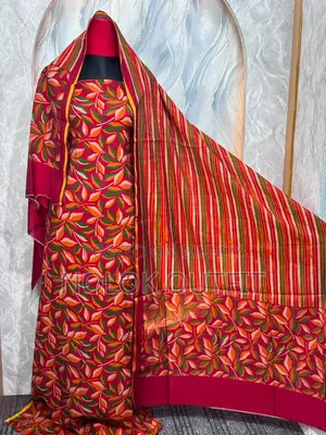 Pakistani Inspired Mysore Silk and Coco Print Three Piece