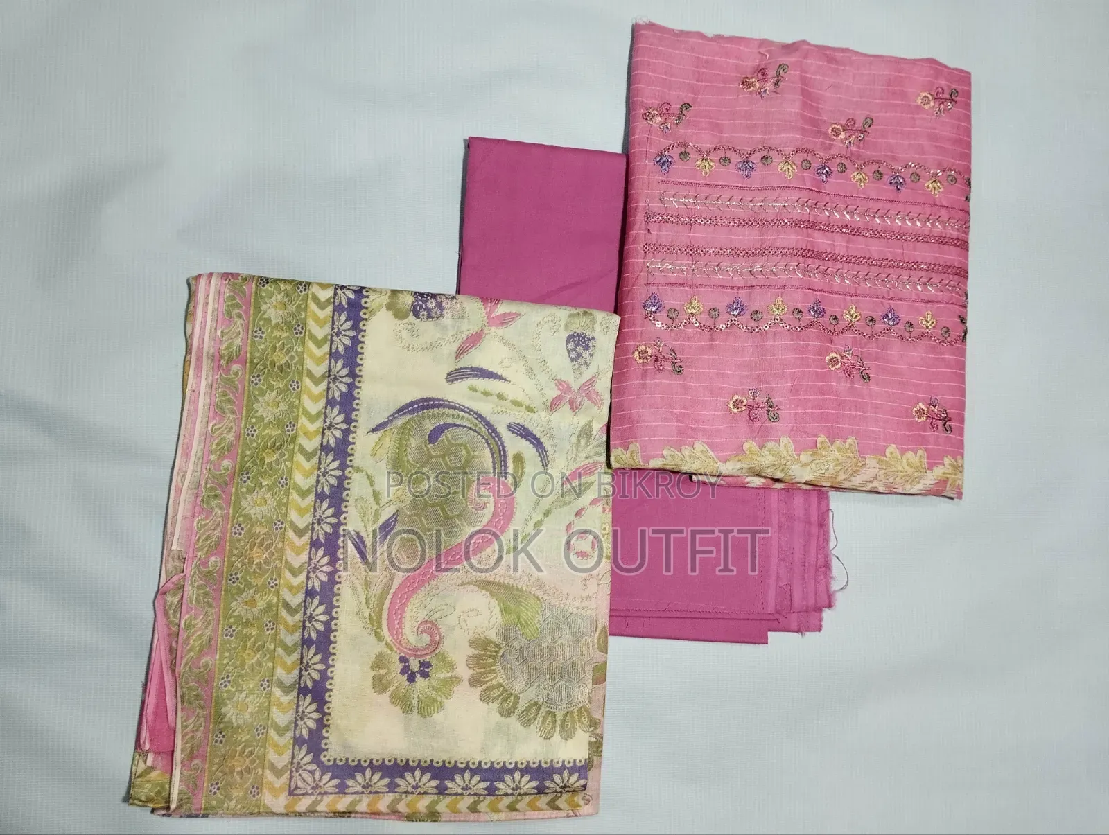 Pakistani Inspired Mysore Silk and Coco Print Three Piece