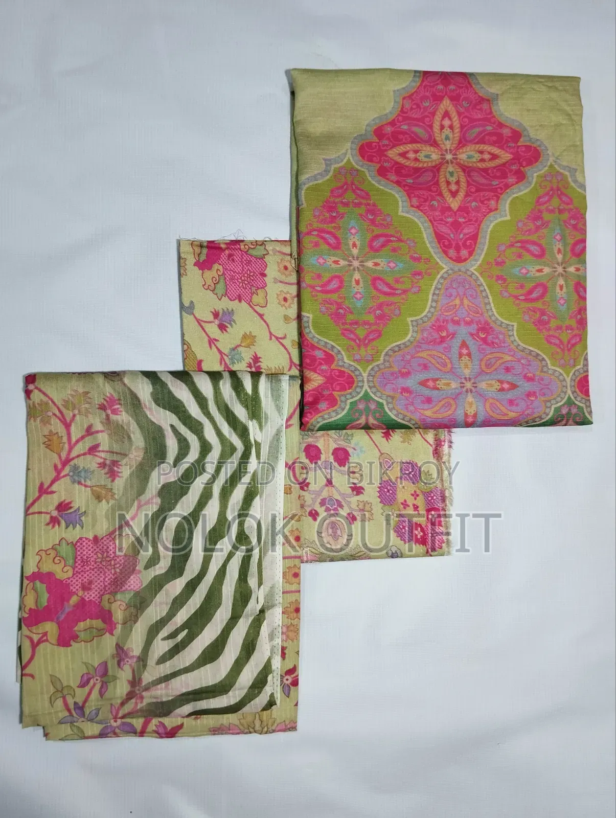 Pakistani Inspired Mysore Silk and Coco Print Three Piece