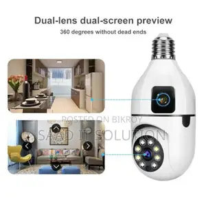 V380 Pro SQ002 3MP Bulb Camera Wi-Fi IP Camera