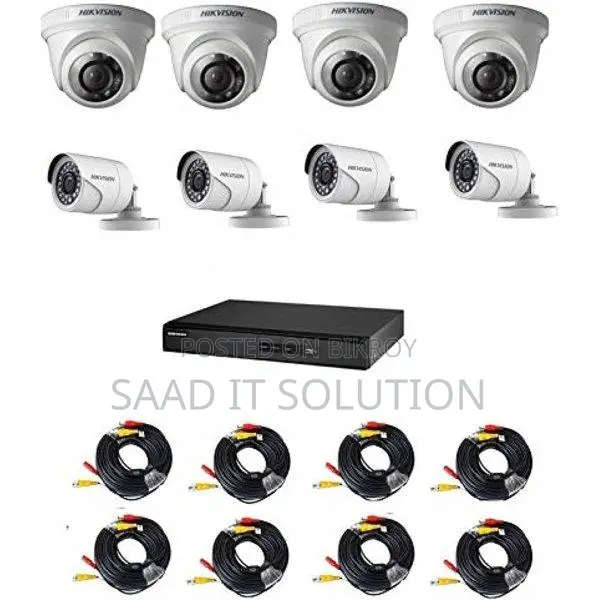 Hikvision 8-CH DVR 8 Camera with 17" Monitor CCTV Package