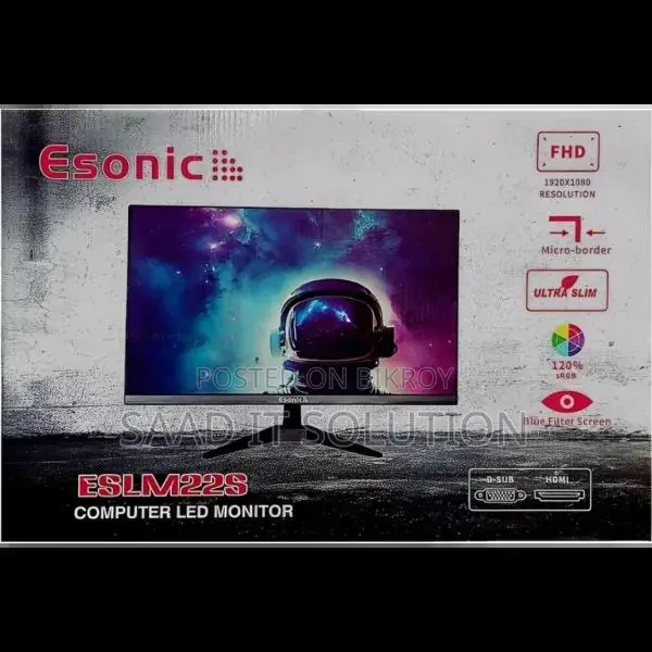 Esonic ESLM22S 22" FHD Micro-Border Monitor