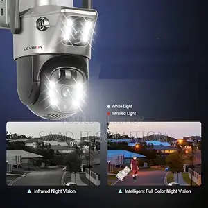 V380 4MP Solar PTZ 4G Dual Lens Camera