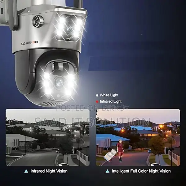V380 4MP Solar PTZ 4G Dual Lens Camera