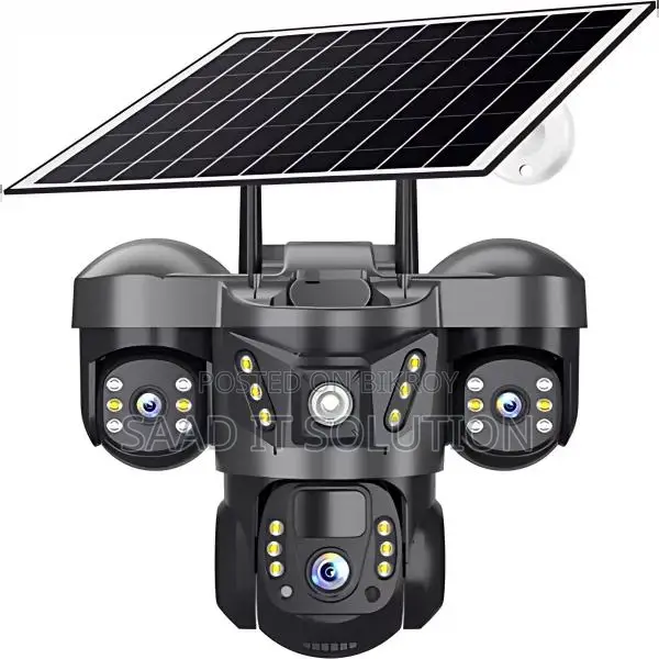 V380 Pro 3-Lens 4G Solar Wi-Fi Outdoor PTZ Camera