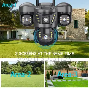 V380 Pro 3-Lens 4G Solar Wi-Fi Outdoor PTZ Camera
