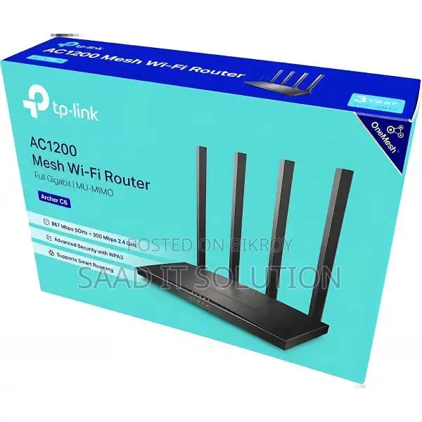 TP-Link Archer C6 V4.0 AC1200 Gigabit Mesh Router