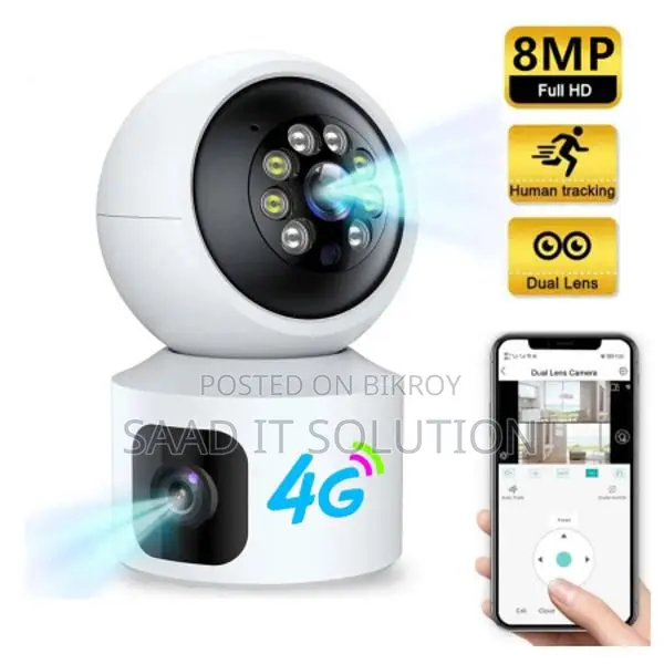 V380 Pro Dual Lens Wi-Fi Camera with 4G SIM