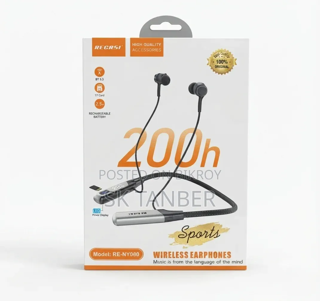 100% Original Recrsi 200h Wireless Neckband - RE-NY060